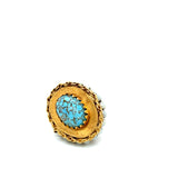 Large Turquoise, Pearl, and Coral Charm