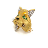 Cat Face with Diamonds Pin