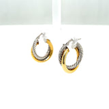 Mixed Gold Textured Mini Hoops
