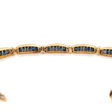 Baguette Cut Sapphires and Diamond Bracelet