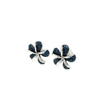 Sapphire Flower Stud Earrings