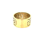 Thick Greek Motif Diamond Ring