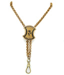 Victorian Slider Necklace with Black Enamel