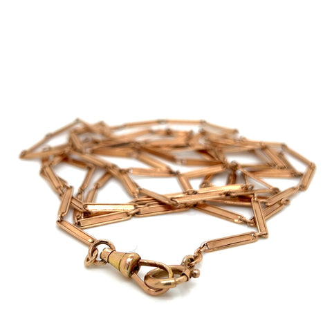 Rose Gold Long Chain Sautoir Necklace