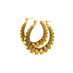Brushed Gold Hollow Hoop Earrings