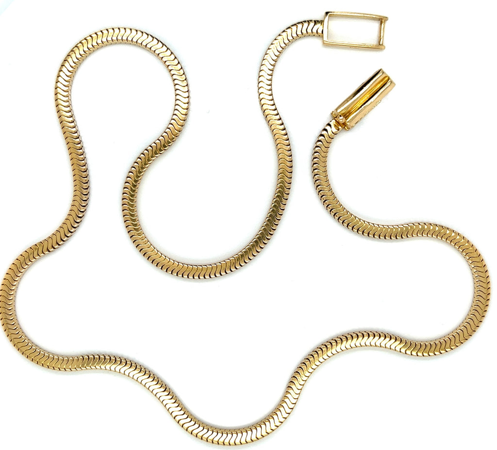 Leslie's 14K Yellow Gold Snake Chain Necklace - Length 16'' inches -  (B18-625) - Roy Rose Jewelry