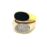 Two Toned Double Oval Ring