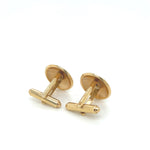 Brushed Gold with Diamonds Cufflinks and Tuxedo Buttons Set