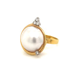 Pearl and Diamonds Ring