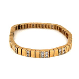 Diamond and Gold Block Bracelet