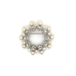 Pearl and Diamond Circle Brooch