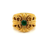 Chrome Hearts Ring with Emerald