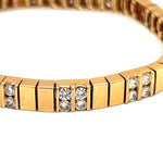Diamond and Gold Block Bracelet